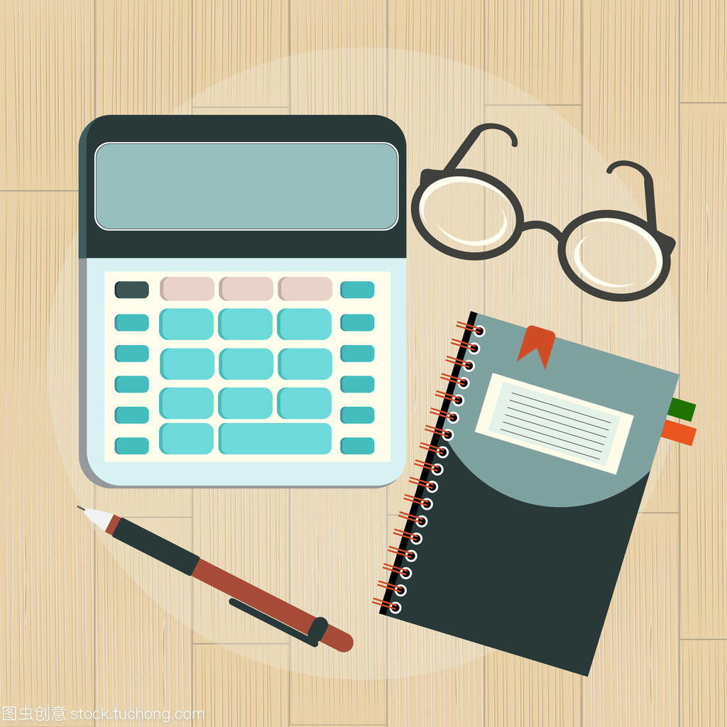 現(xiàn)實(shí)背景平面設(shè)計(jì)中辦公用品的運(yùn)用 以計(jì)算器為例